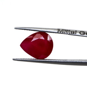 Rubis naturels de Bangkok, formes poire calibrées 11x12mm, pierres précieuses facettées naturelles, prêtes à l'emploi pour la création de bijoux - Product Image 2