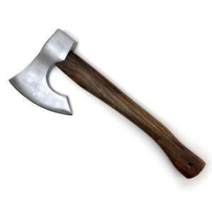 Heavy Duty Mini <b>Axe</b> With Solid Steel Head And Comfortable Wooden <b>Handle</b> For Camping Hiking Outdoor Activities Garden Work - Product Image 1