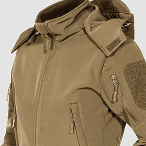 Veste imperméable unisexe grande taille en polyester avec logo brodé personnalisé, coupe-vent à capuche entièrement zippé, respirante, pour activités de plein air - Product Image 5