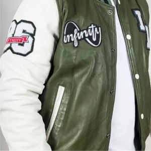 แจ็คเก็ตวาร์ซิตี้ลำลองผู้ชายขายดีปี 2025 ผลิตจากโพลีเอสเตอร์/ผ้าฝ้าย ผ่านกระบวนการซักแล้ว ซิปแบบรูด สำหรับแฟชั่นฤดูใบไม้ผลิ รับผลิตแบบ OEM - Product Image 5