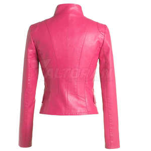 Chaqueta de Mujer de Cuero Genuino, Elegante y Personalizada, con Dos Bolsillos con Cremallera, de la Mejor Calidad, para Invierno - Product Image 2