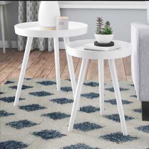 Mesa de Centro Redonda Moderna de Diseño Icónico, 20 Pulgadas de Altura, Mueble Decorativo para Sala de Estar - Product Image 1