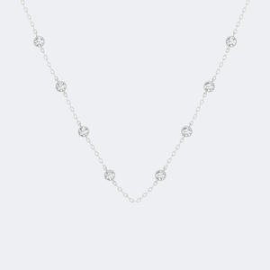 Collier avec diamant brillant de 1,85 carats de laboratoire, taille brillant, certifié IGI, serti clos, style 'Diamonds Yard', or rose 10K, cadeau de fête - Product Image 2