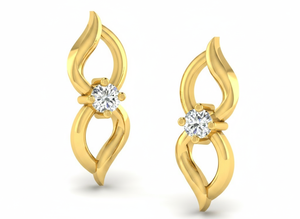 Pendientes de Oro de 14k con Diamantes de Laboratorio VVS1, Diseño Infinito Personalizado, Joyería Elegante para Mujer, Venta al por Mayor, Regalo - Product Image 3