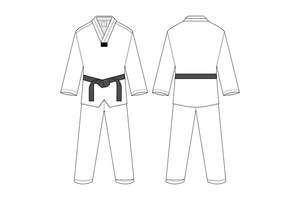 Uniforme de Artes Marciales Personalizado de Alta Calidad y Duradero para Adultos, Poliéster/Algodón, para Taekwondo, Cinturón Negro, Dobok, Pantalones Cortos - Product Image 6