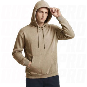 Premium Fabric Mens Hoodies Pullover Midweight Fleece Sweatshirt with Kangaroo Pocket Cotton <b>Polyester</b> Custom Logo Hoodie - Product Image 5