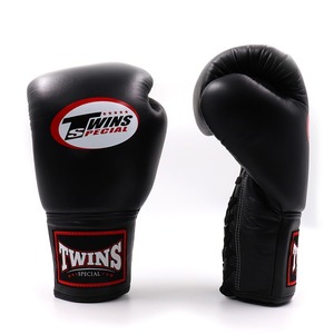 ถุงมือชกมวยคู่แบบผูกเชือกสั่งทำพิเศษ คุณภาพสูง อุปกรณ์ต่อสู้ ออกแบบและโลโก้ได้ตามต้องการ ถุงมือชกมวยไทย - Product Image 3