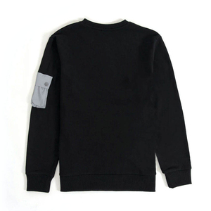 Sweat-shirt tricoté à col rond pour homme, coupe classique, décontracté, design à rayures noires, grises et blanches, idéal pour l'automne - Product Image 5