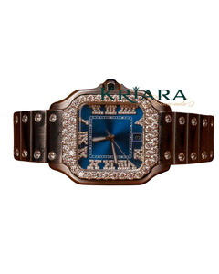 Reloj Automático de Lujo para Hombre, Correa de Acero Inoxidable, con Diamantes Incrustados, Analógico, con Fecha, Cristal de 41 mm, Estilo Hip Hop, Disponible a Precio de Exportación - Product Image 1