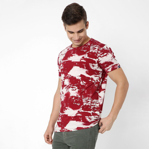 Camiseta de algodón tie-dye para hombre, 100% suave y transpirable, estilo casual urbano, con logo personalizado, manga corta, para verano, venta al por mayor - Product Image 5
