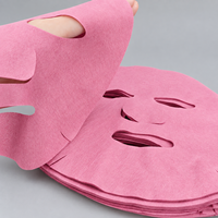 Masque facial en feuille de lyocell rose rouge personnalisé pour produits de soin hydratants de style coréen – Fourniture en gros de matériaux