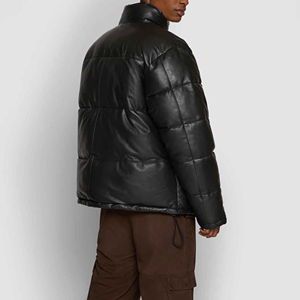 Brand New 2026 Custom Style Design Winter Arrival Lightweight Waterproof Eco-Friendly High Street Style <b>Men</b> <b>Leather</b> <b>Jacket</b> - Product Image 3
