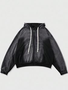 เสื้อฮู้ดดี้โอเวอร์ไซส์สำหรับผู้ชาย ผ้าหนานุ่ม สวมใส่สบายๆ สไตล์สตรีทแวร์ เหมาะสำหรับออกกำลังกาย เสื้อฮู้ดดี้แบบสวมหัว ผ้าหนา ใส่ได้ในฤดูหนาว - Product Image 3