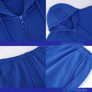 ชุดวอร์มผู้ชายทรงหลวม สีซีดแบบซันเฟด ขาบาน มีซิป ชุดวินเทจ กางเกงขายาวทรงตรงและเสื้อฮู้ด - Product Image 4