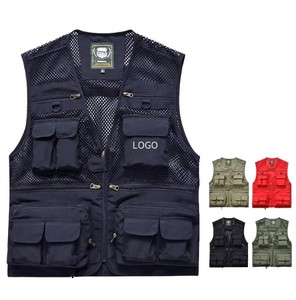 Chaleco Utilitario de Malla para Hombre, Multibolsillos, de Secado Rápido, Transpirable, con Cierre, para Pesca, Caza y Camping - Product Image 2