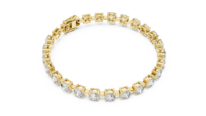 Duet Radiance Lab Grown Diamond Solitaire Tennis <b>Bracelet</b>-Sterling Silver 18K Gold Plated Rhodium Plated Radiant Cut <b>Stones</b> for - Product Image 3