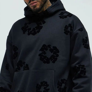 Sudadera con capucha extragrande personalizada con tela gruesa y parches de toalla con bordado premium para marcas de moda - Product Image 2