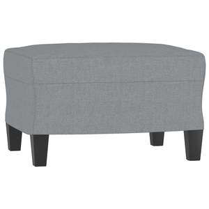 Reposapiés de Tela Gris Claro de 23.6x19.7x16.1 Pulgadas, Mueble Otomano Contemporáneo y Moderno para Sala de Estar - Product Image 4