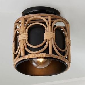 Modern Circular Hanging Lantern <b>Light</b> With Rattan For Living Dining Room Home Restaurants <b>Bars</b> And Hotels - Product Image 1