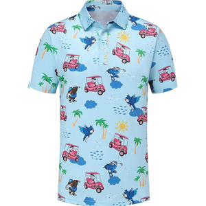 Chemises polo en coton respirant de haute qualité personnalisées avec motif, manches courtes, coupe ajustée, chemises décontractées pour hommes - Product Image 2