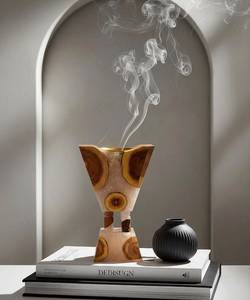 Custom Color Resin Wood Mabkhara Handmade Bakhoor <b>Burner</b> Acacia Incense Holder Luxury Arabic <b>Oud</b> <b>Burner</b> Wholesale Aromatic - Product Image 1