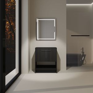 30-Inch Freestanding <b>Bathroom</b> <b>Vanity</b> with 2 Doors Plywood Construction (Excluding Sink) - Product Image 2