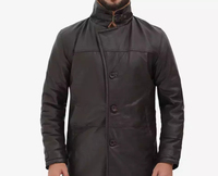Erkek %100 Gerçek Kuzu Derisi Kaban Kışlık Shearling Uzun Kaban Şık Günlük Stil Bol Kesim Tüm Mevsimler İçin Nefes Alabilen Özellik