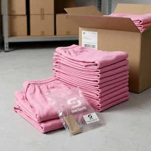 Pink Wide Leg Fleece Sweatpants Women High Waist Drawstring Loose Fit Casual Full Length Solid Color Embroidery Logo Sportwear - Product Image 4