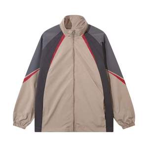 TR-CTJ-015 Manufacturer <b>Canvas</b> Bomber <b>Jacket</b> with Stand Collar Front Logo Windproof Autumn Outdoor Comfortable Fit Training - Product Image 5