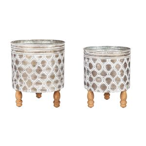 Maceta de metal de alta calidad, maceta decorativa para flores, para uso en interiores, exteriores, jardín, balcón, patio y decoración elegante del hogar. - Product Image 5