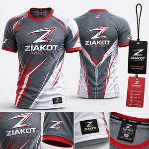 ZIAKOT industry New design Men's Custom Green White Black Performance <b>T</b>-<b>Shirt</b> - Product Image 5