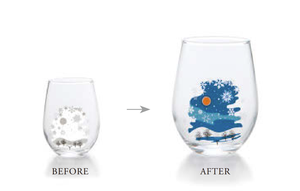 Juego de Vasos de Vidrio que Cambian de Color con Diseño Japandi y Patrón de Temporada - Regalo para el Hogar y Hoteles - Product Image 2