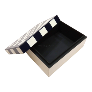 High Quality Resin Inlay Handmade Polished Navy <b>Blue</b> Jewelry <b>Box</b> Decorative Organizer for Gifting Home Decor by FASHION CRAFT - Product Image 2