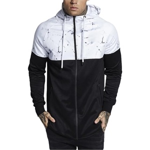 Sweat à capuche épais et pantalon de jogging vintage délavé 500 g/m² Streetwear personnalisé surdimensionné pour survêtement zippé à imprimé bouffant - Product Image 1
