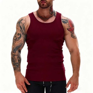 Débardeur tricoté orange pour homme, col rond, couleur unie, décontracté, pour entraînement, fitness, gym, 2026 - Product Image 2