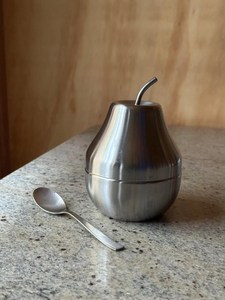 Stainless Steel Food <b>Container</b> Round Polished Minimalist Kitchen Tableware Durable Storage Jar apple shape luxury type - Product Image 4