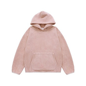 Sudadera con capucha de algodón grueso para mujer, estilo hip hop, con logotipo personalizado al por mayor, lisa, de forro polar pesado y de gran tamaño. - Product Image 1