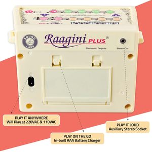 Raagini Plus, Instrument de musique numérique électronique Tanpura pour la musique Carnatic Tambura Shruti et Hindustani. Son d'un drone électrique - Product Image 3