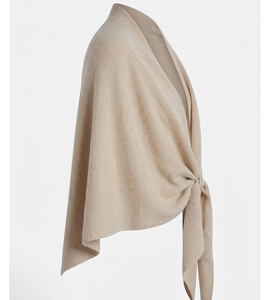 Streetwear Autumn Winter Asymmetrical Knit <b>Poncho</b> Shawl Women Solid Color Cape Cardigan Buckle Open Front <b>Wrap</b> Scarf - Product Image 2