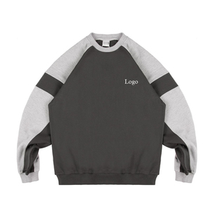 เสื้อสเวตเชิ้ตคอกลมแขนยาวผ้าคอตตอนเทอร์รี่คุณภาพดี 100% บุซับใน ปักโลโก้ตามสั่ง สีตัดต่อ สำหรับผู้ชาย - Product Image 6