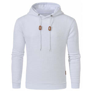 Style tendance du moment, sweats à capuche pour hommes en couleurs unies à manches longues, style tendance, sweats à capuche pour hommes au design personnalisé pour un usage décontracté - Product Image 1