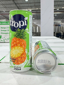 250ml Slim can OEM ODM Private Label 100% Pure Fresh Sweet Mango Grape Pineapple Cocktail Flavored Colored Puree <b>Bottle</b> - Product Image 3