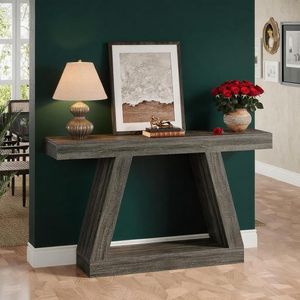 Consolle in Legno Industriale Rustico da 55 Pollici con Vano Portaoggetti per Ingresso o Soggiorno - Product Image 5
