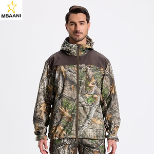 Men's <b>Camo</b> <b>Jacket</b> Hunting Hooded Softshell Fleece Lined Outdoor Hiking Coat - Product Image 2