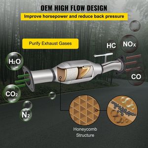 3 piezas de tubo de escape de acero inoxidable de alto flujo con convertidor catalítico para Chevrolet Traverse 09-17 3.6L V6/Buick Enclave 07-10 - Product Image 3