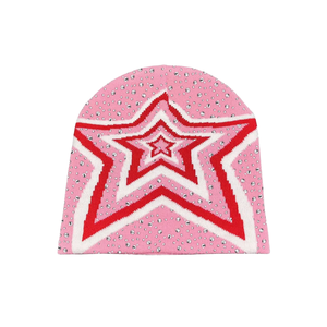 Gorros de Punto Personalizados al por Mayor para Invierno, Gorros de Piel de Conejo con Pedrería para Mujer/Hombre - Product Image 6