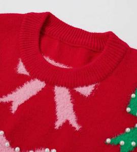 Suéter de Punto para Mujer con Hombros Caídos - Jersey de Invierno de Corte Holgado - Suéter de Punto Femenino Elegante de Hilo Suave con Perlas de Diamante - Product Image 3