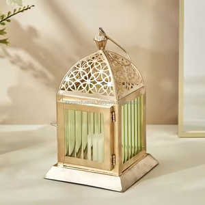 metal Candle Lantern Factory Hot Sell Home Ramadan Decorations Hanging Glass Candle Christmas - Product Image 1