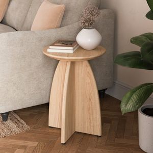 Table d'appoint classique en bois au design intemporel, idéale pour le canapé, le chevet et les coins. - Product Image 2