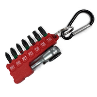 Outils à main OEM, porte-embouts 8 pièces PH1-T30, porte-clés à cliquet, longueur totale 13, finition phosphate de manganèse, perçage du bois, Taïwan